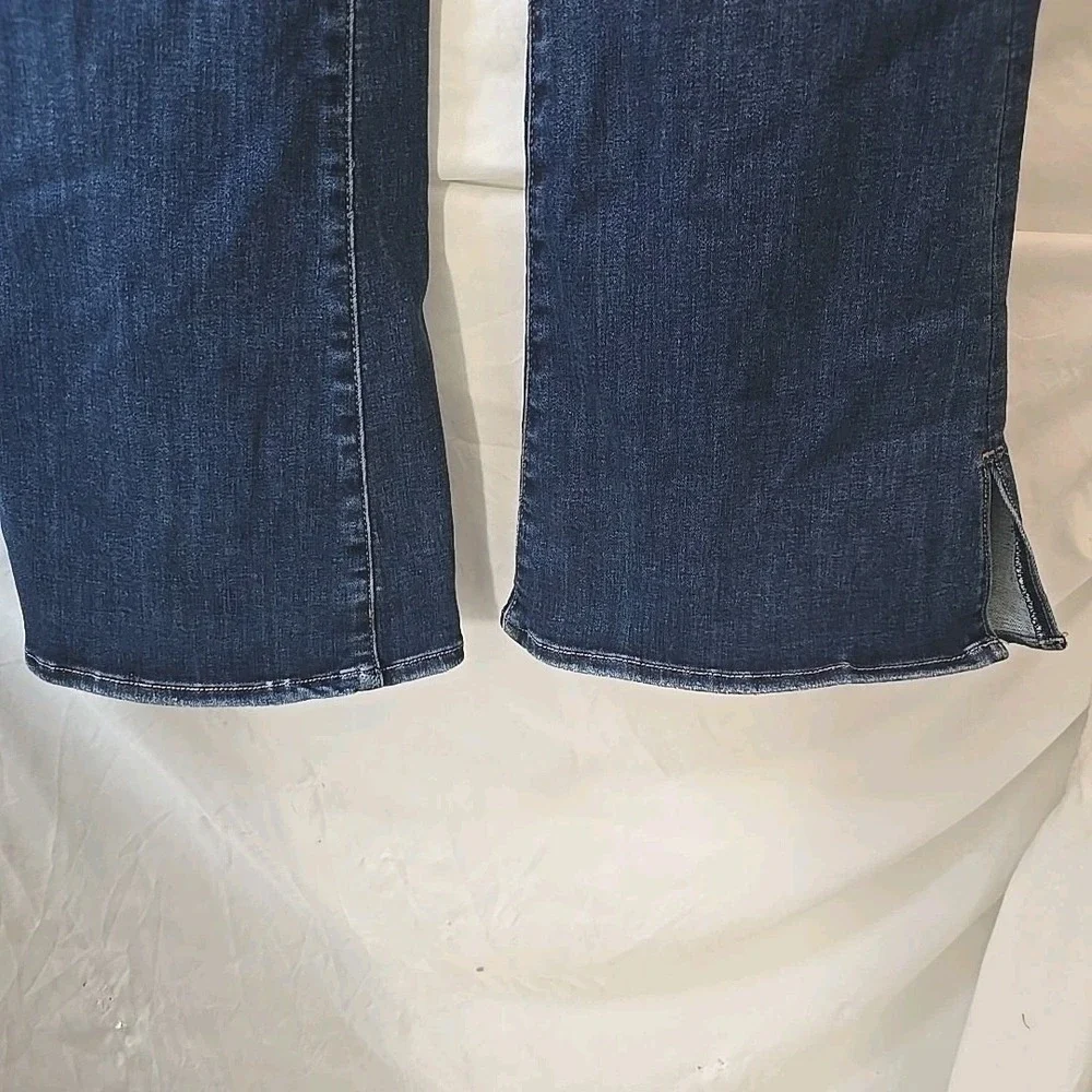 American Eagle Next Level Stretch Super Hi-Rise Flare Dark Wash Denim Jeans Sz 6